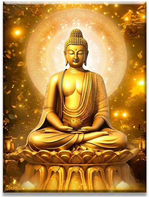 Diyee 보석십자수 캔버스형 취미 DIY세트 30x40cm, E1211 부처님, 1세트