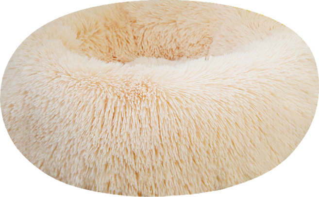 포시럽 반려동물 장모 원형 폭싹 도넛 마약 방석, 1개, 크림오렌지