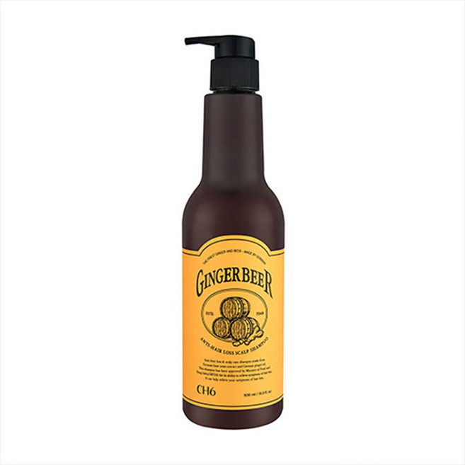 CH6 진저비어 헤어 앤 스칼프 케어 샴푸 탈모 기능성 500ml, 1개