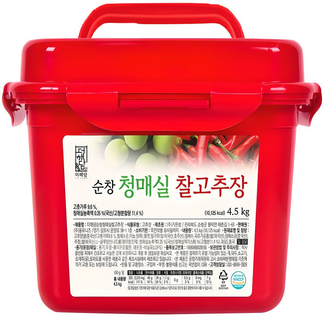 더해담 순창 청매실 찰고추장, 4.5kg, 1개