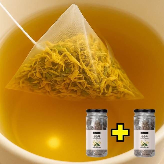 국산 금은화차 인동꽃봉오리 티백형 카페인없는 건강차, 2개, 20개입, 1g