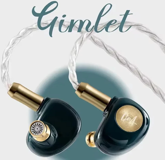 QoA Gimlet 이어폰 10mm LCP 다이나믹 드라이버 4 코어 OFC 실버 도금 IEM 음악 모니터 HiFi 헤드폰 2Pin, 01 QoA Gimlet