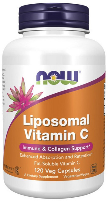 NOW Foods 脂質體維他命C植物膠囊, 1罐, 120錠