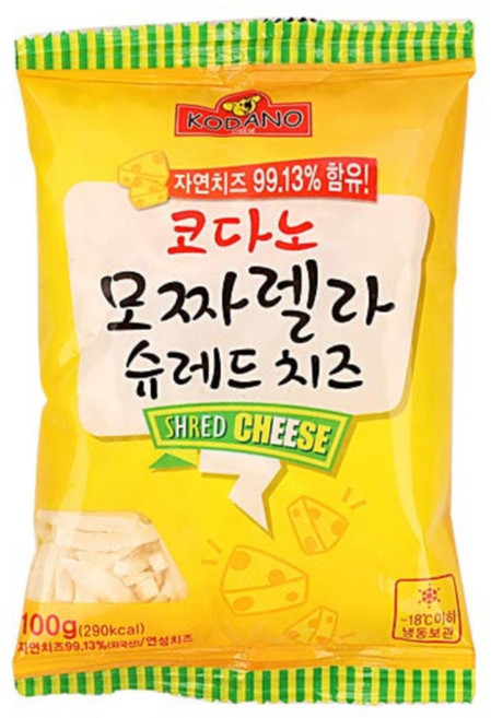 코다노 모짜렐라 슈레드치즈, 100g, 24개