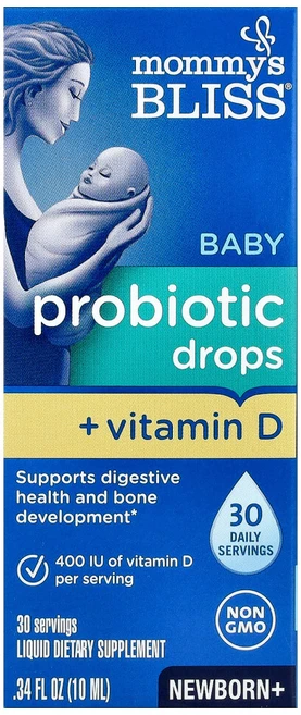 마미스 블리스 프로바이오틱 드롭 플러스 비타민d .34 fl oz (10ml), 기본, 1개 - 쿠팡