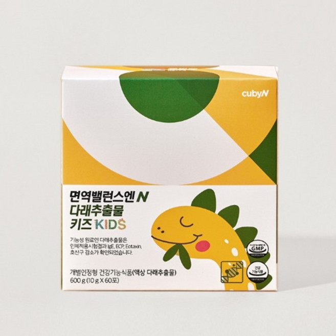 큐비앤/면역밸런스엔/다래추출물 키즈/액상/60스틱 면역과민반응 식물성 다래/케어/영양제, 10g, 120개