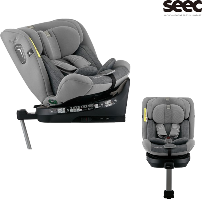 시크 유아용 EASY TURN 360 i SIZE 카시트, 솔리드 그레이