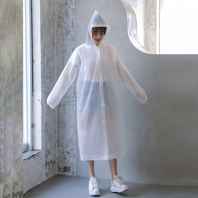 EVA 반투명 우비 레인코트 방수 비옷