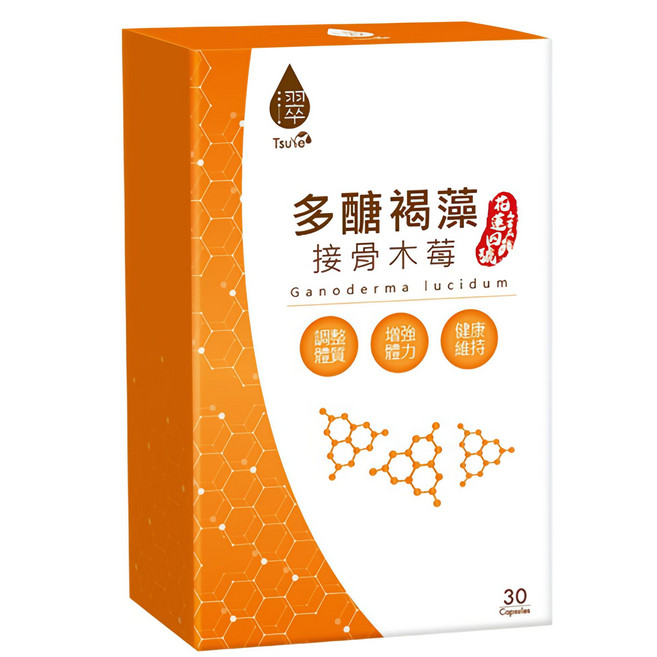 日濢 Tsuie 多醣褐藻接骨木莓 D, 700毫克, 30 Capsules, 1