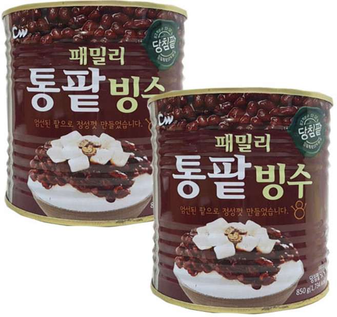 청우 패밀리통팥빙수 850gx2개, 850g, 2개