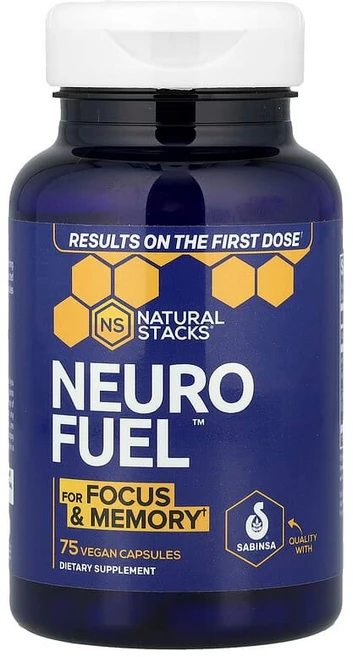 Natural Stacks Neuro Fuel™ 75개 비건캡슐 1병, 1개, 75정 - 쿠팡