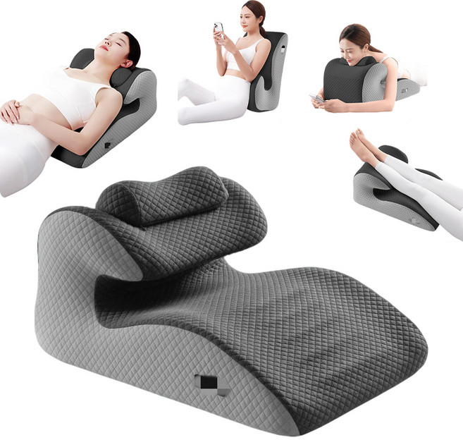 Shipshape 다기능 베개 다리베개 역류방지 오가닉 경사베개 속편한 배개 패드 다리 올림 쿠션 엎드려 자는 베개 발돋움 핸드폰놀이 다기능 쿠션, 1개, 그레이
