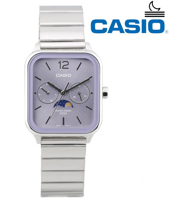 카시오 정품 문페이즈 남성 손목시계 MTP-M305D-6A