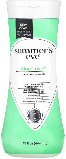 Summer's Eve 5가지를 1개에 담은 클렌징 워시 Aloe Love 15fl oz(444ml), SummersEve5가지를1개에담은클렌징워시AloeLo, 1개, 444ml