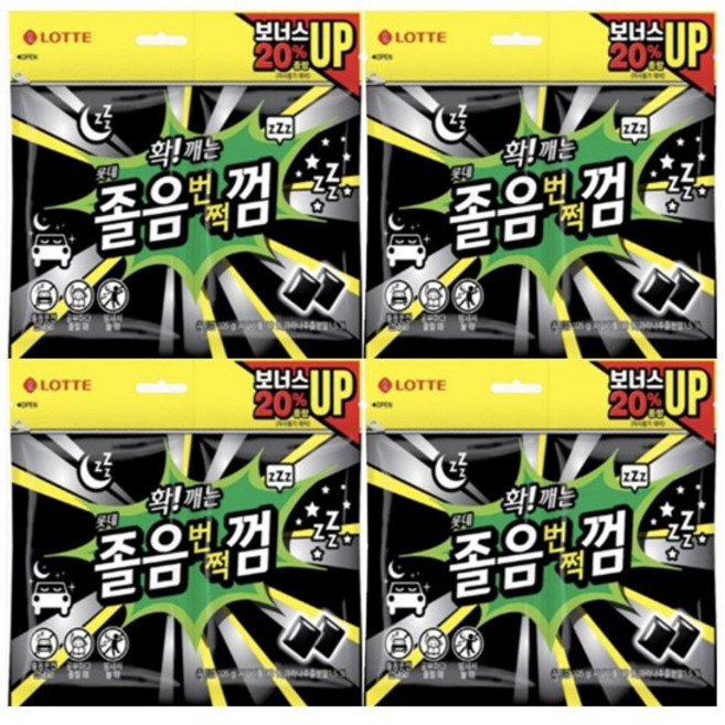 롯데웰푸드 졸음번쩍껌 오리지널, 105g, 4개