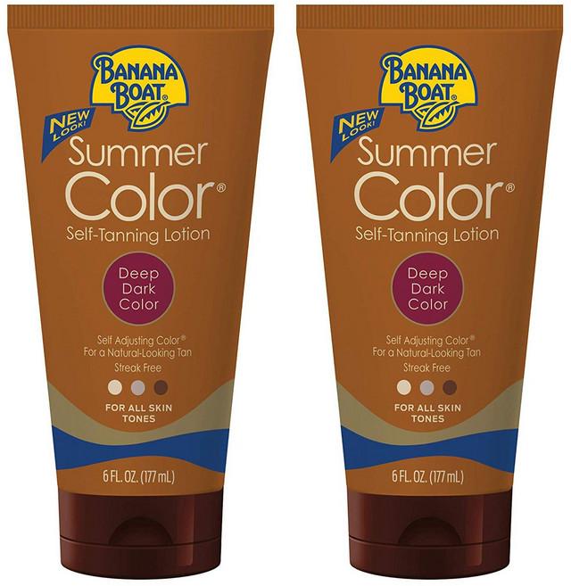 바나나보트 섬머 컬러 셀프 태닝 로션 딥 다크 컬러, 177ml, 2개