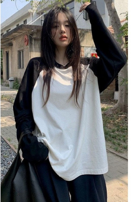 파스치노 나그랑 루즈핏 데일리 여성 긴팔티