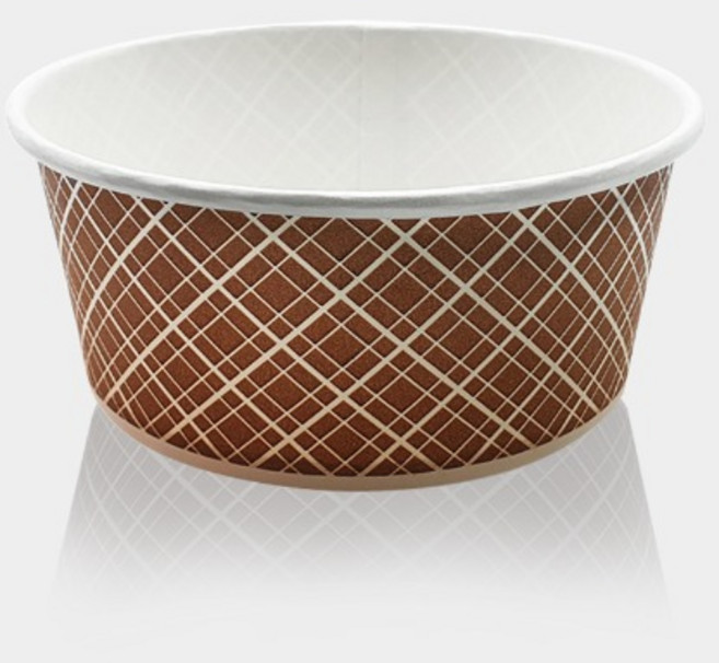 일회용기 520cc 종이용기(체크) 1000개 배달 박스 고강도, 1개