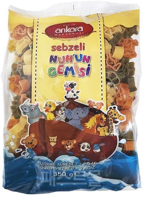 앙카라 삼색동물모양 파스타, 1개, 350g