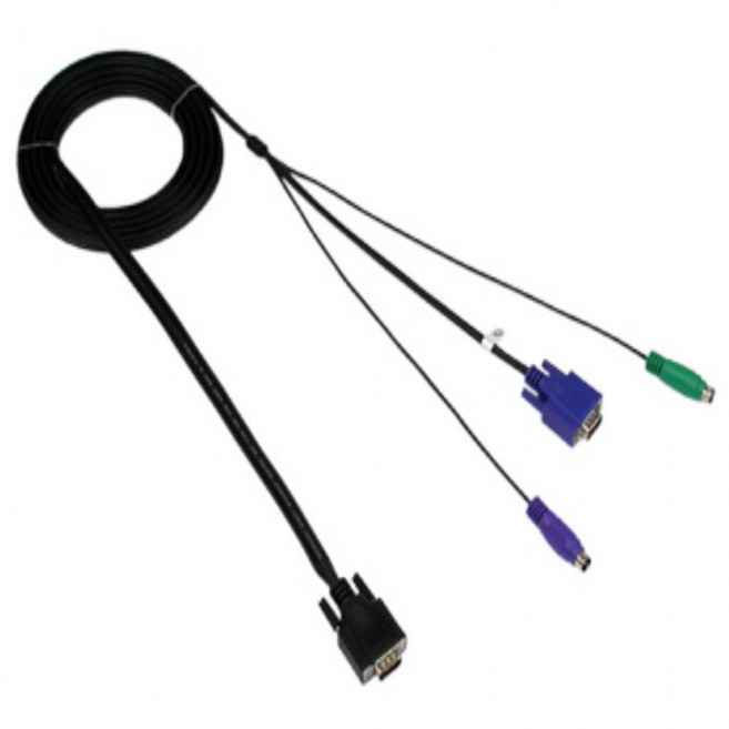 KVM 3-in-1 케이블 3m 키보드케이블 모니터연결선 노트북모니터연결 모니터케이블 모니터연결케이블, 1개, 상세페이지 참조