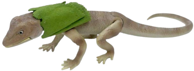 T-ARTS 扭蛋 蜥蜴王國 傘蜥蜴 生物模型, 1個, 褶傘蜥B