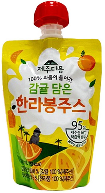 어니스틴 감귤 담은 한라봉 주스 물 타지 않은 제주산 착즙 주스 NFC주스 감귤 주스 어린이주스 학교간식 어린이집 간식 교회간식, 10개, 100ml