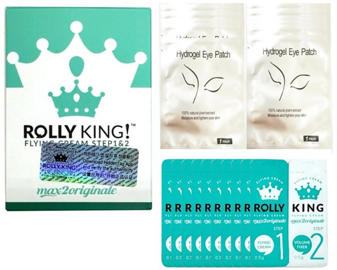 롤리킹 펌제 1제 2제 10매+아이패치 10장 속눈썹펌제 속눈섭펌세트, 1개, 롤리킹1제2제