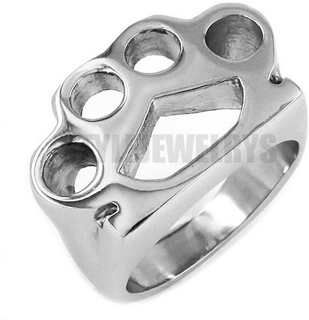 너클 복싱 장갑 반지 스테인레스 스틸 펑크 해골 바이커 쥬얼리 남녀공용 선물 SWR0417A, B style, 13, 1개