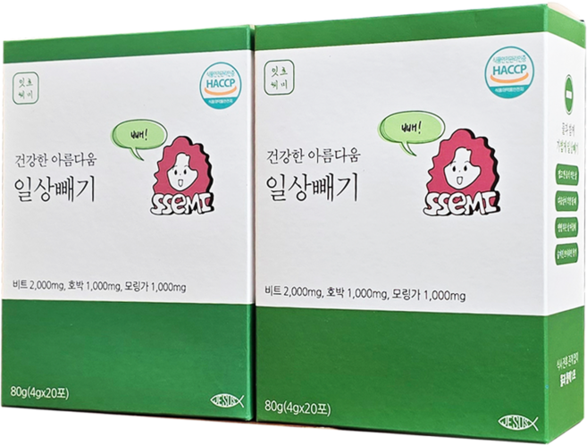 [1+1] 일상빼기 (2박스 40포) 건강환 비트 호박 모링가 기분전환, 2박스, 80g