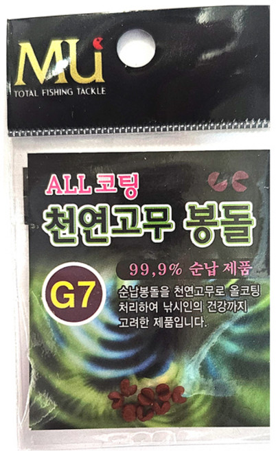 뮤코리아 고무순정봉돌, 1개입, 1개