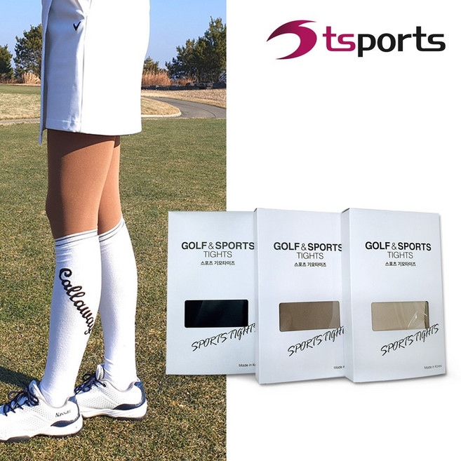 TS스포츠 국산 압박 몸매보정 골프 기모 스타킹 발고리형 1+1