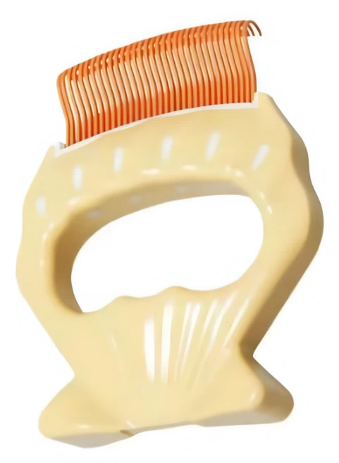 허그마이펫 고양이빗 반려동물빗 털관리 브러쉬 조개빗, 1개, 오렌지 - 쿠팡