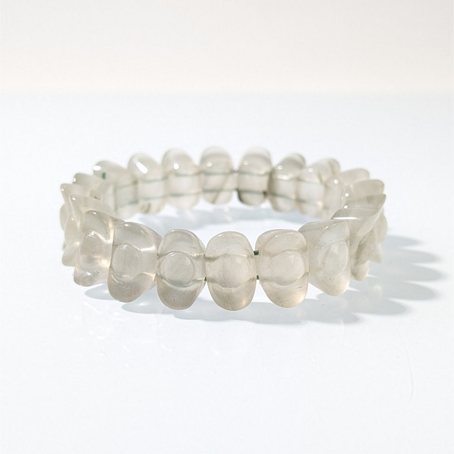 杰鴻 綠幽靈元寶手排 寶石珠珠DIY手工材料, 1個, 10X16MM, 綠幽靈