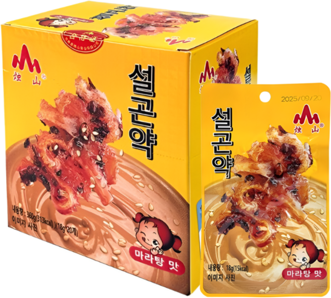 중국간식 설곤약 마라탕맛 마라 향라 곤약 다이어트, 20개, 18g