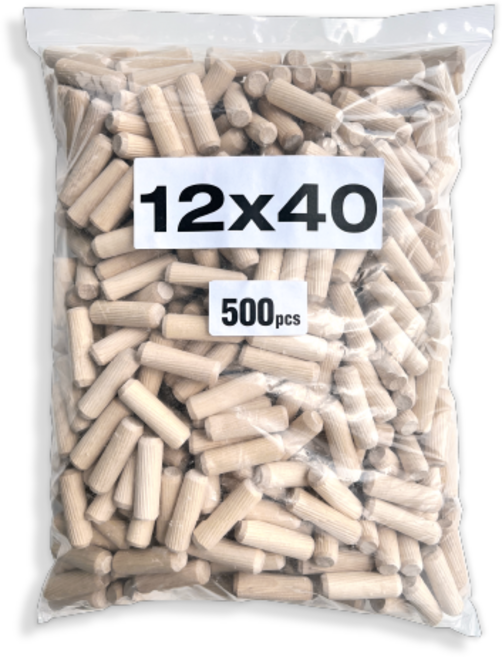 포블리스 목다보 목심 나무못 12mm, 12x40mm 500개