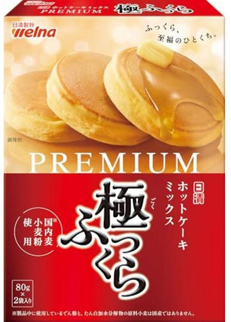 닛신 플라워 웰나 핫케이크 믹스 울트라 츄어 480g 100 팬케이크 쿠키 찐빵 도넛 피자, 슈퍼 통통 (1개), 160g, 3개