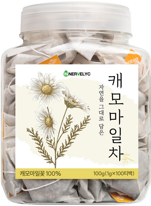 이너블릭 캐모마일차 1500만 티백 판매 돌파 PLA 친환경 필터, 1g, 100개입, 1개