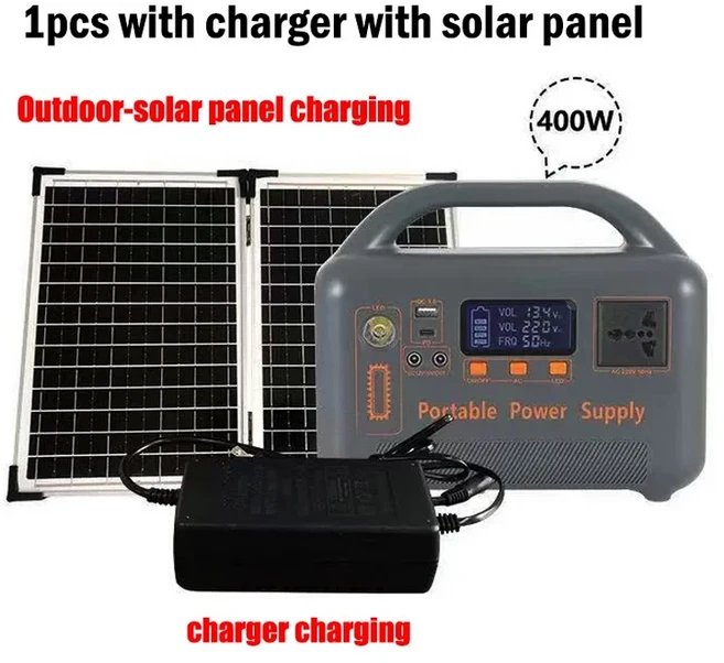500W 220V 휴대용 파워스테이션 태양광 발전기 461Wh 36Ah 대용량 LiFePO4 파워뱅크 캠핑 RV 비상 에너지용, 01 400W with Solar Pane, 01 300W~500W, 01 220V용