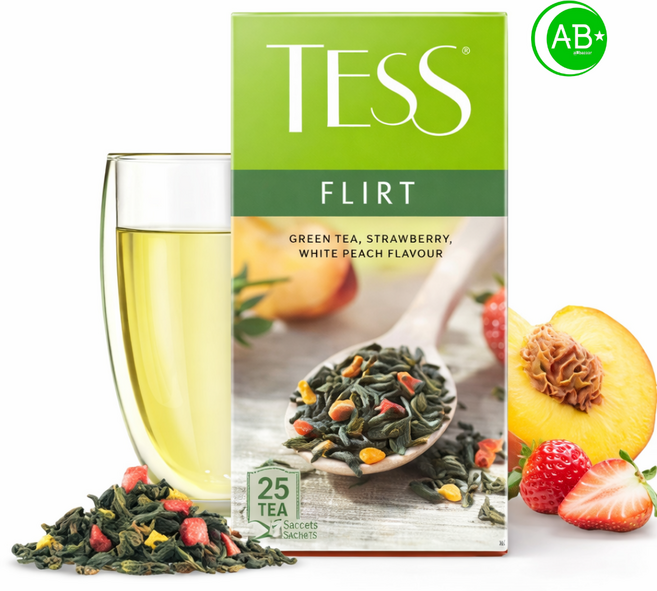 Premium Green Tea Strawberry & White Peach Blend 녹차 그린티 딸기 화이트피치 블렌드, 10개, 25개입, 45g