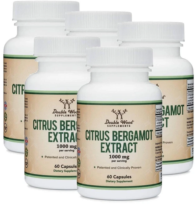 더블우드 시트러스 베르가못 추출물 1000mg 캡슐 Double Wood Citrus Bergamot, 5개, 60정 - 쿠팡