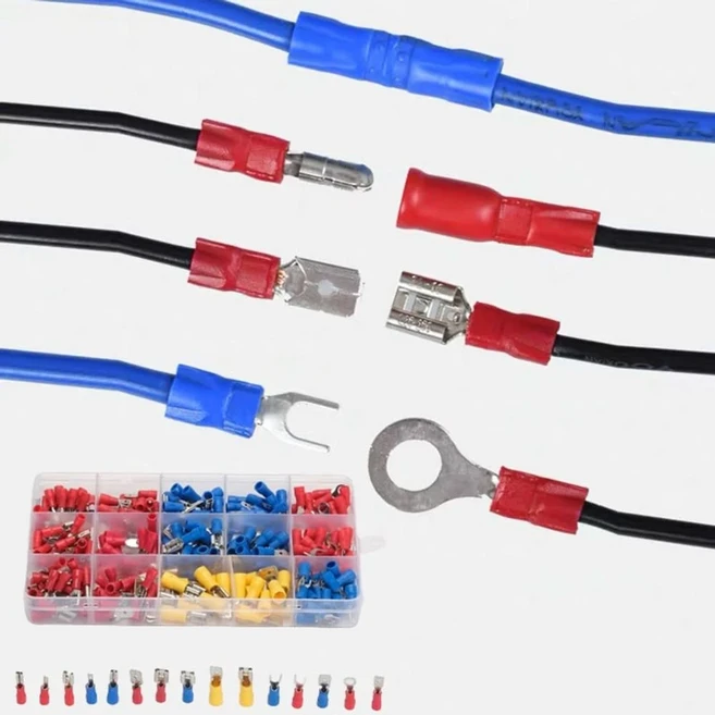 아이레노 압착터미널 280PCS 세트 전선 연결용 전기 배선 수리 공구함 구성, 1세트