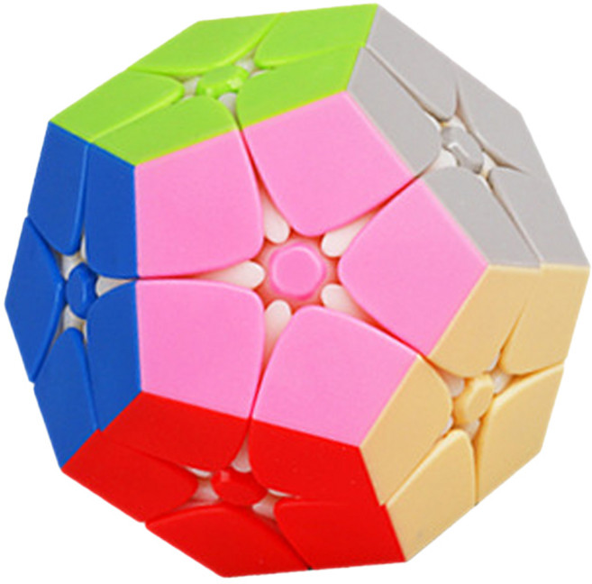 정 12면체 메가밍크스 큐브 전문가용 프리미엄 특수 cube 아이큐 퍼즐 12면 스큐브 상급자 기어 크레이지 1212 피라밍크스 루빅스 장난감 키덜트 보드 게임, R99742B(심플 스티커리스, 1개