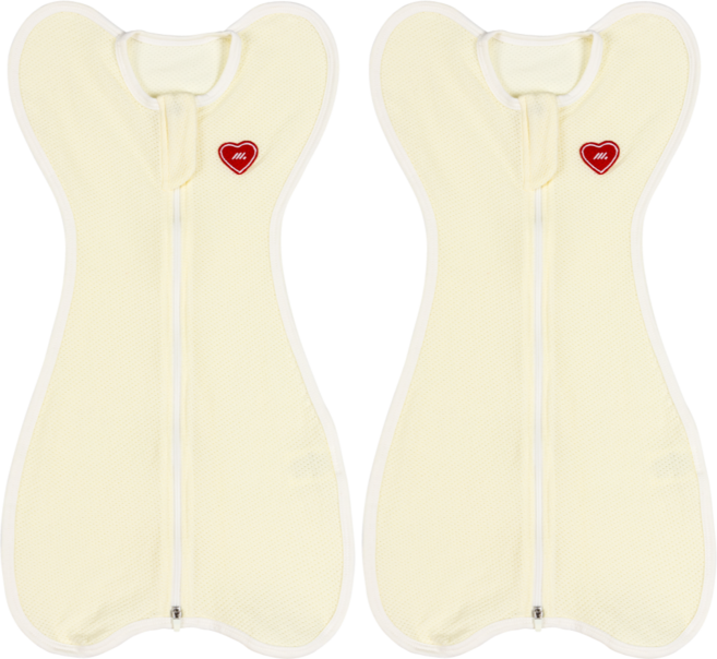 A Prime Standard 스와들 에어 메쉬 여름 속싸개 Yellow컬러 x 2개입