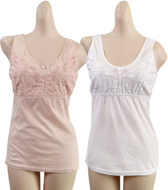 국산 엄마 할머니 면 레이스 런닝 나시 홈웨어 브라탑 빅사이즈 중년