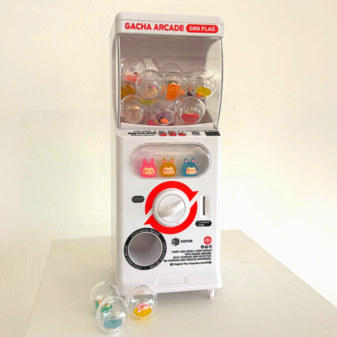 그린플래그 가정용 미니 인형뽑기 뽑기기계 캡슐 인형 가챠 피규어 뽑기 기계 머신, 1개
