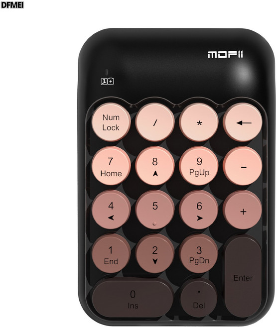 DFMEI 摩天手X910無線數字鍵盤外接財務用密碼數字小鍵盤, BSUN TOY, 如圖, 黑莓漸變