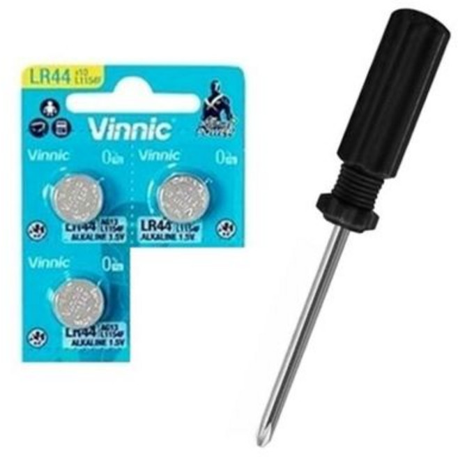 레디펫 강아지 짖음방지기 전용 배터리(LR44 x 3개) & 미니드라이버, 배터리 (LR44 x 3개)