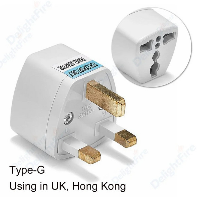 KR 플러그 어댑터 프랑스 유형 여행용 범용 영국 EU 다기능 소켓 전기 스페인 콘센트 AU AC, 1pcs, UK Plug 2