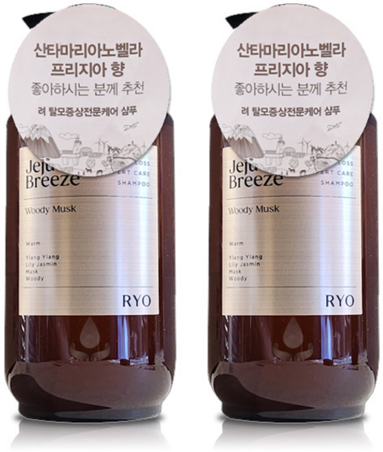 려 자양윤모 탈모전문증상케어 샴푸 제주산들바람, 2개, 585ml