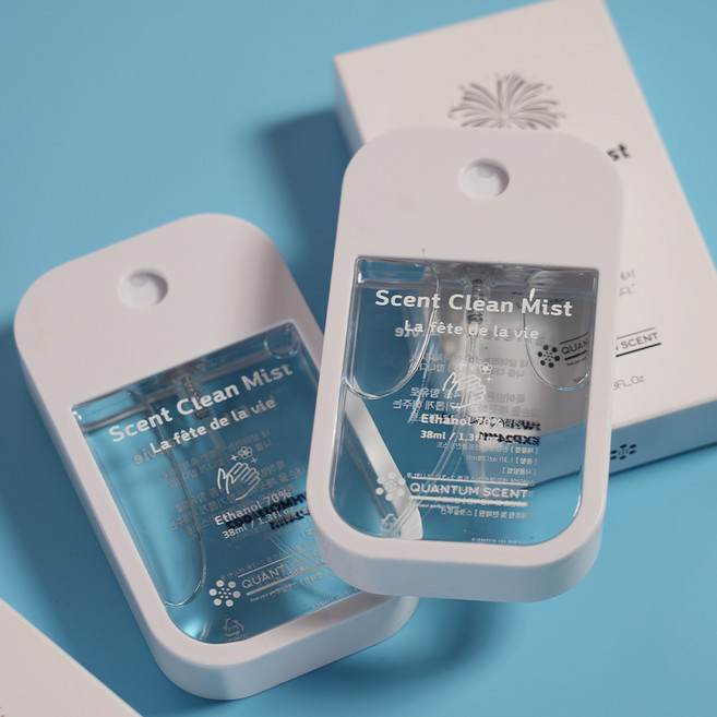 퀀텀센트 미니 휴대용 세니타이저 스프레이 미스트 센트클린미스트-코튼비누, 1개, 38ml